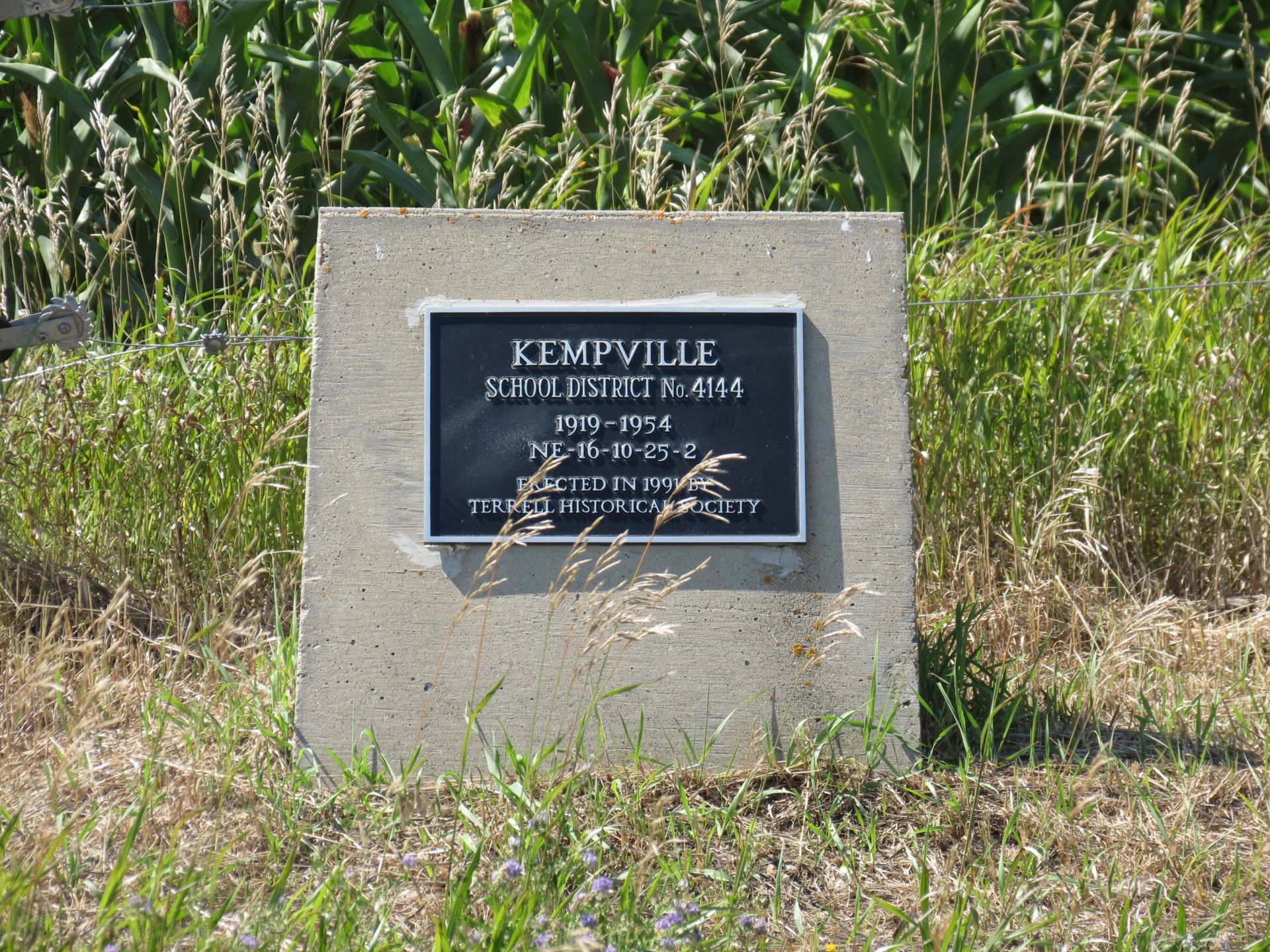 Kempville School District 4144, 1919-1954,north east section 16 township 10 range   west of the second meridian, Spring Valley village, north east section 30 township  11 range 25 west of the second meridian,  